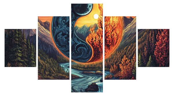 Obraz - Żywioły (125x70 cm)