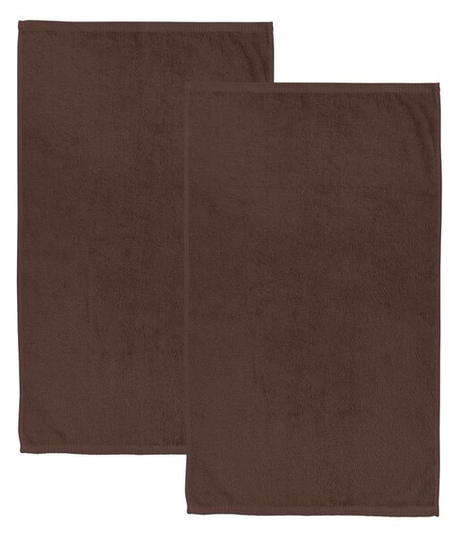 Brązowe bawełniane ręczniki kąpielowe szybkoschnące/frotte zestaw 2 szt. 90x140 cm Quick Dry – Catherine Lansfield