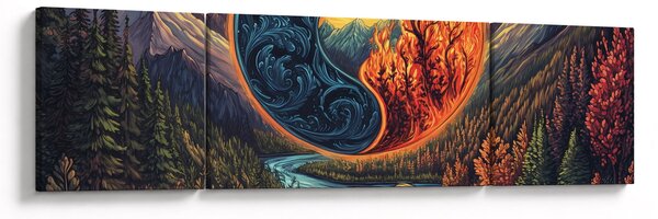 Obraz - Żywioły (170x50 cm)