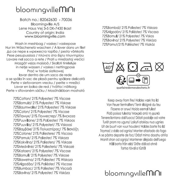 Koc dziecięcy z bawełny z recyklingu 130x160 cm Cherry – Bloomingville Mini