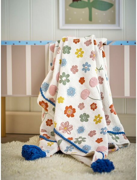 Koc dziecięcy z bawełny z recyklingu 130x160 cm Cherry – Bloomingville Mini