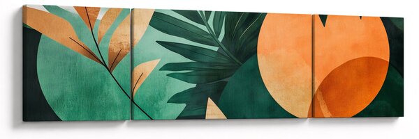 Obraz - Geometryczne motywy naturalne (170x50 cm)