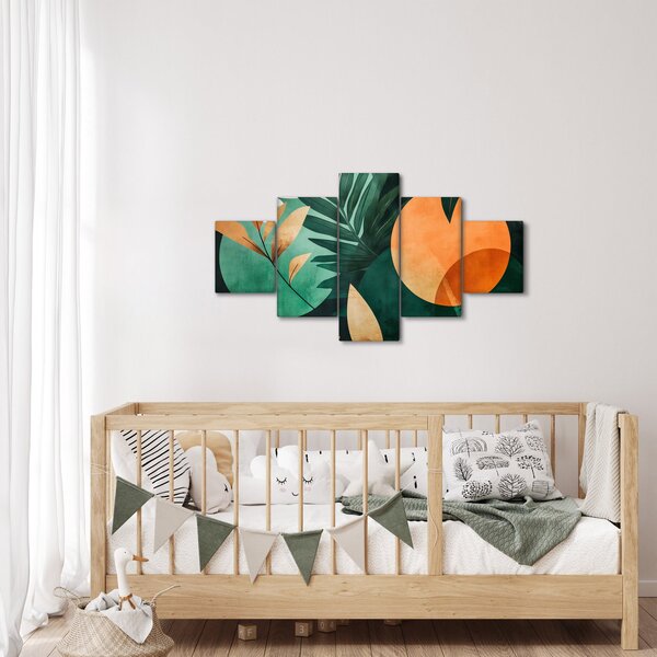 Obraz - Geometryczne motywy naturalne (125x70 cm)