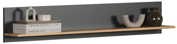 Półka ścienna 150 cm grafit + dąb evok N7-B38