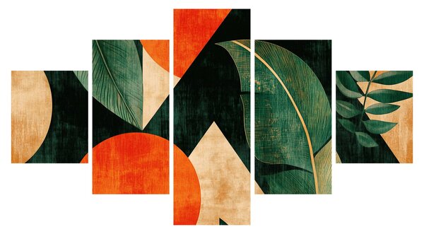 Obraz - Geometryczne motywy naturalne II. (125x70 cm)
