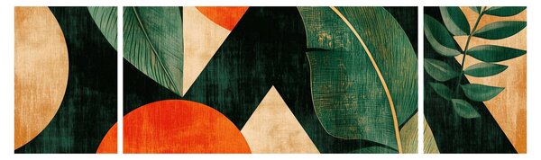 Obraz - Geometryczne motywy naturalne II. (170x50 cm)