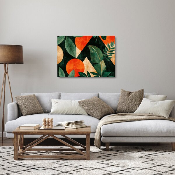 Obraz na szkle - Geometryczne motywy naturalne II. (70x50 cm)