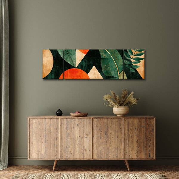 Obraz - Geometryczne motywy naturalne II. (170x50 cm)