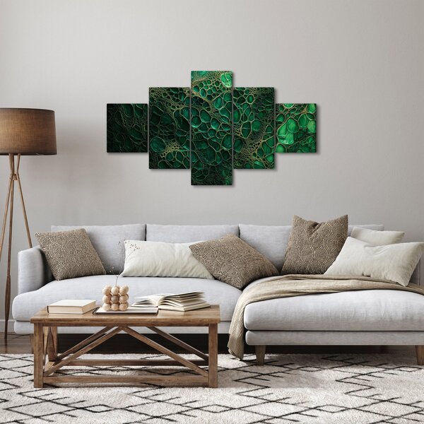 Obraz - Zielony mikroskopowy obraz (125x70 cm)