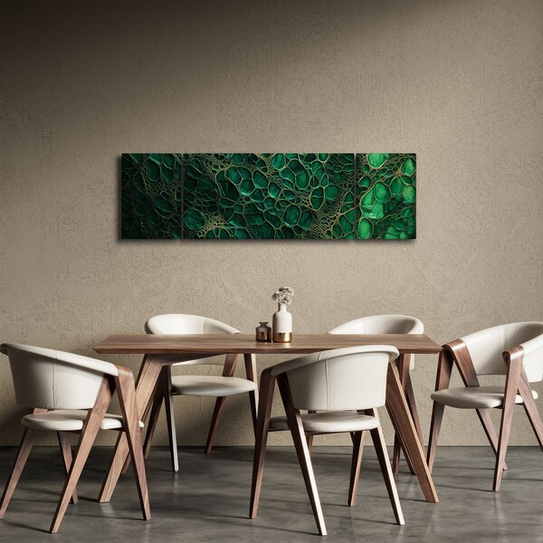 Obraz - Zielony mikroskopowy obraz (170x50 cm)