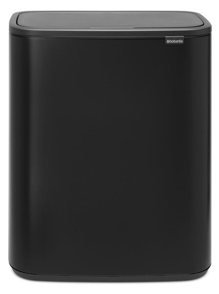 Stalowy kosz na śmieci otwierany na dotyk w kolorze matowej czerni 60 l Bo Touch Bin – Brabantia