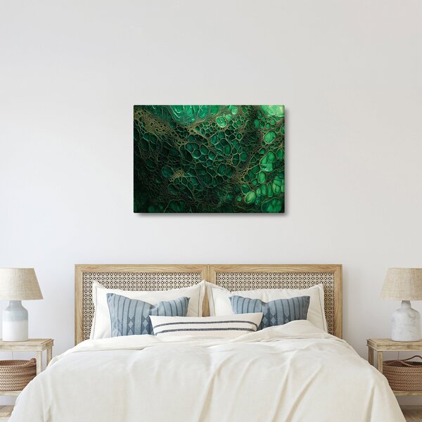Obraz - Zielony mikroskopowy obraz (70x50 cm)
