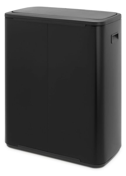 Stalowy kosz na śmieci otwierany na dotyk w kolorze matowej czerni 60 l Bo Touch Bin – Brabantia