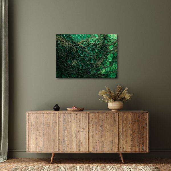 Obraz - Zielony mikroskopowy obraz (70x50 cm)