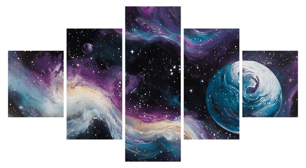 Obraz - Malowany wszechświat (125x70 cm)