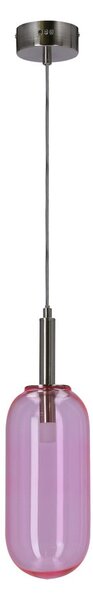 Fioletowa lampa wisząca LED ze szklanym kloszem ø 13 cm Fiuggi – Candellux Lighting