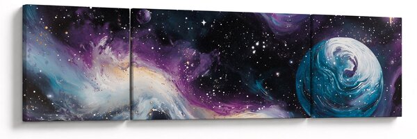 Obraz - Malowany wszechświat (170x50 cm)
