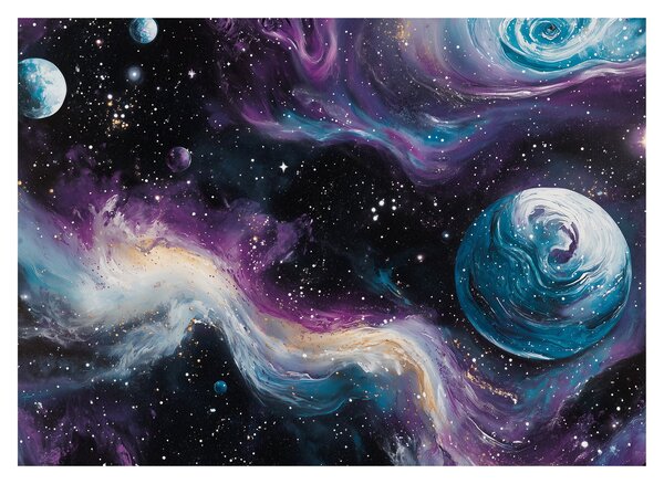 Obraz - Malowany wszechświat (70x50 cm)