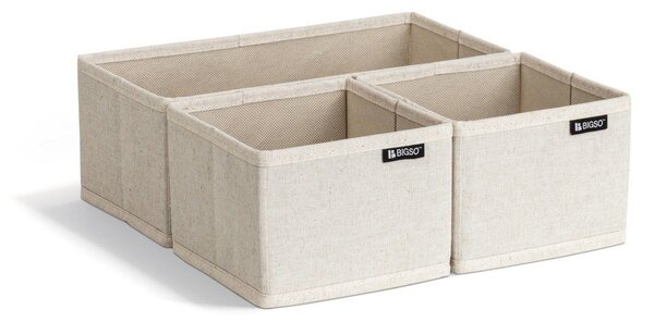 Tekstylne organizery do szuflady zestaw 3 szt. Soft Storage – Bigso
