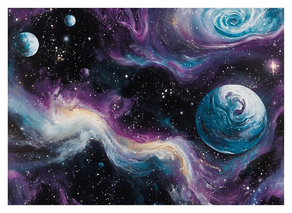 Obraz na szkle - Malowany wszechświat (70x50 cm)