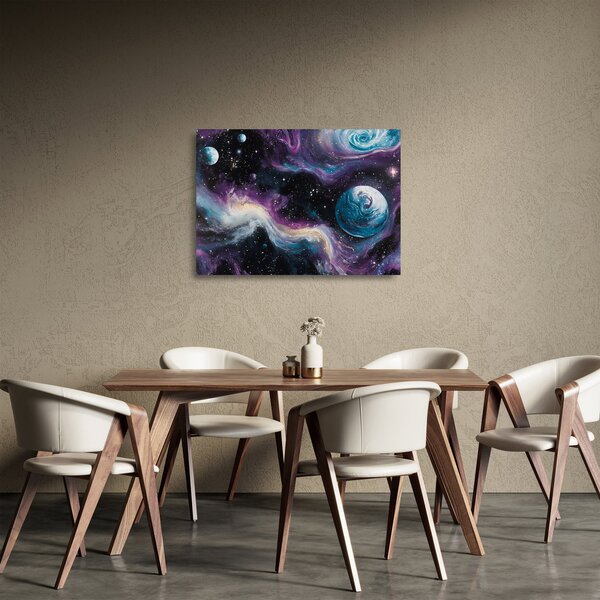 Obraz na szkle - Malowany wszechświat (70x50 cm)