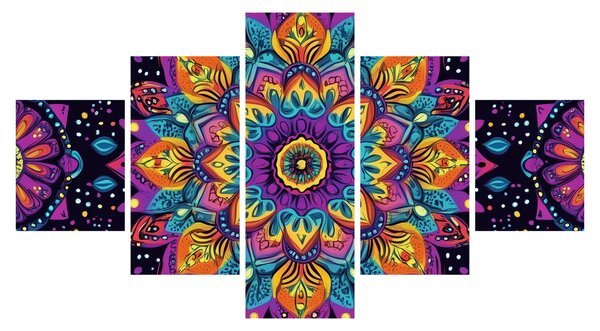 Obraz - Kalejdoskopowa mandala (125x70 cm)