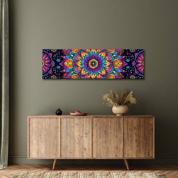 Obraz - Kalejdoskopowa mandala (170x50 cm)
