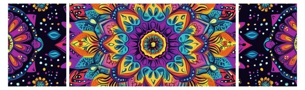 Obraz - Kalejdoskopowa mandala (170x50 cm)