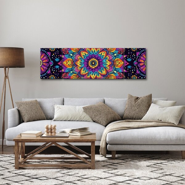 Obraz - Kalejdoskopowa mandala (170x50 cm)