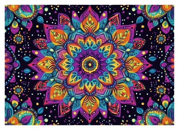 Obraz - Kalejdoskopowa mandala (70x50 cm)