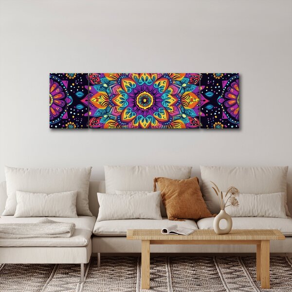 Obraz - Kalejdoskopowa mandala (170x50 cm)