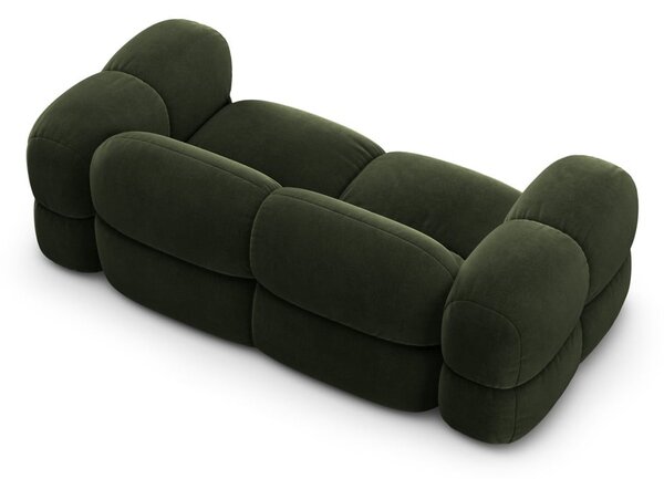 Zielona aksamitna sofa 210 cm Loretto – Cosmopolitan Design