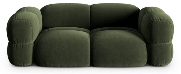 Zielona aksamitna sofa 210 cm Loretto – Cosmopolitan Design