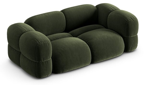 Zielona aksamitna sofa 210 cm Loretto – Cosmopolitan Design