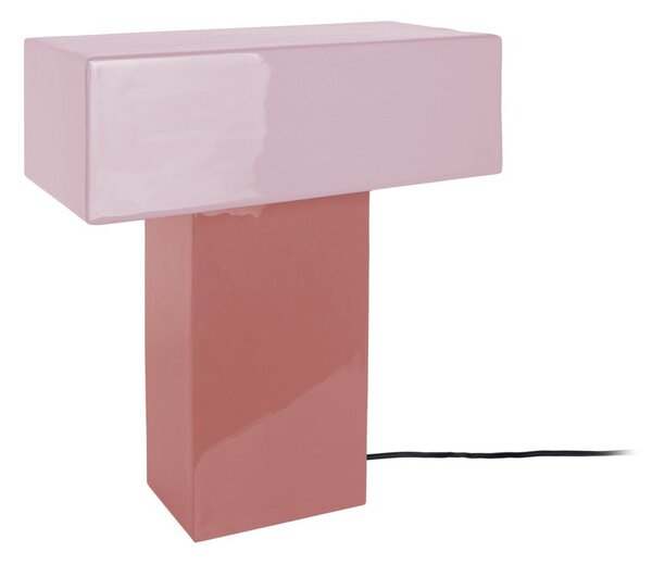 Różowa lampa stołowa (wysokość 35 cm) Grato Recto – Leitmotiv
