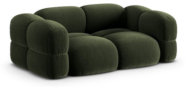 Zielona aksamitna sofa 210 cm Loretto – Cosmopolitan Design