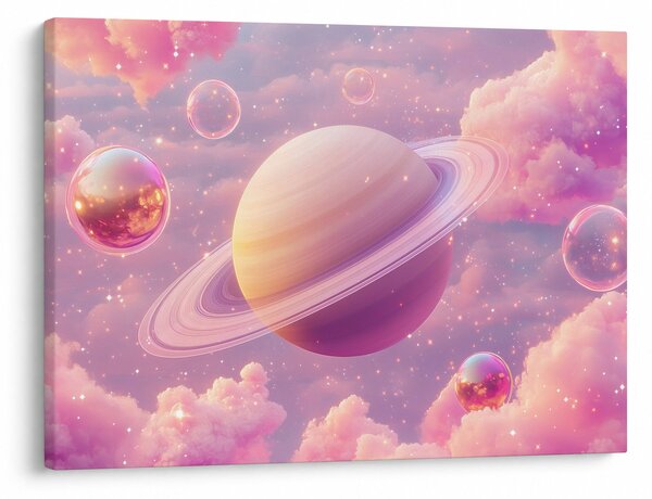 Obraz - Różowa planeta (70x50 cm)