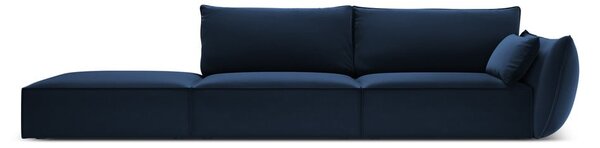 Ciemnoniebieska aksamitna sofa prawostronna 264 cm Vanda – Mazzini Sofas