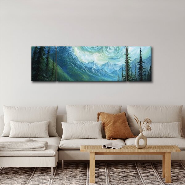 Obraz - Krajobraz z nutą Van Gogha (170x50 cm)