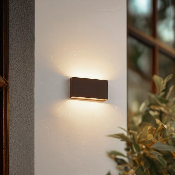 Zewnętrzna Lampa Lindby, Jarte, brąz rdzawy, tworzywo sztuczne, nowoczesny