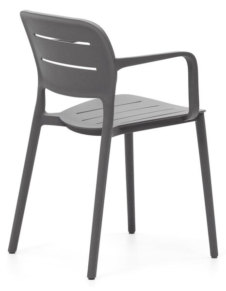 Szare plastikowe krzesło ogrodowe Morella – Kave Home