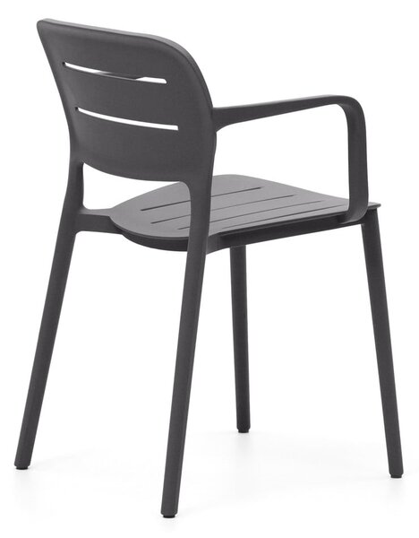 Szare plastikowe krzesło ogrodowe Morella – Kave Home