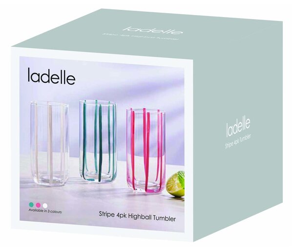 Szklanki zestaw 4 szt. 450 ml Stripe – Ladelle