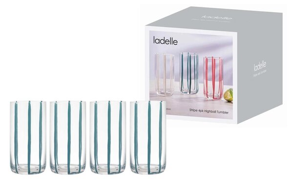 Szklanki zestaw 4 szt. 450 ml Stripe – Ladelle