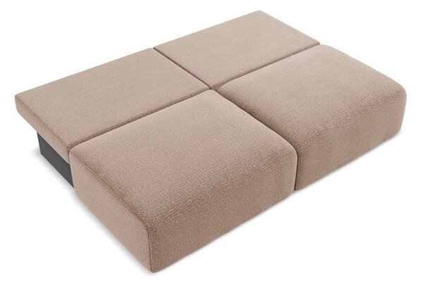 Jasnobrązowa rozkładana/ze schowkiem sofa 216 cm Kalena – Makamii
