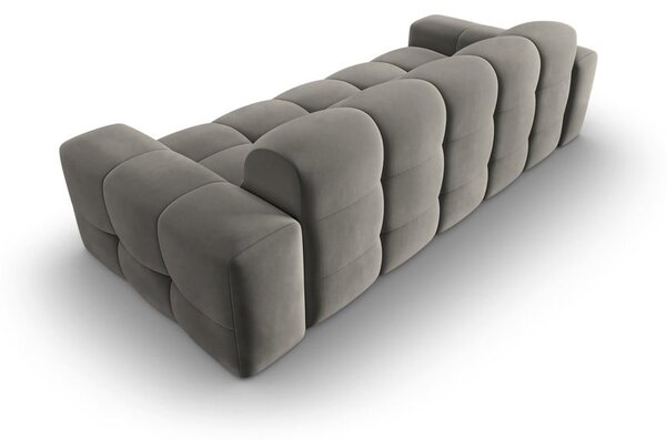 Szara aksamitna sofa 222 cm Kendal – Micadoni Home