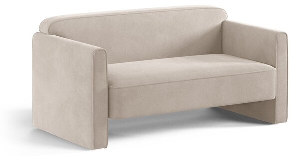 Beżowa aksamitna sofa 140 cm Abby – Micadoni