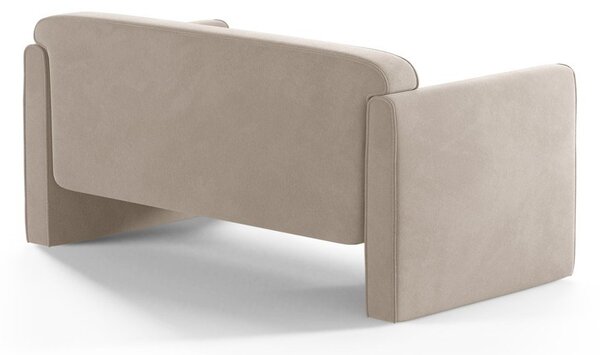 Beżowa aksamitna sofa 140 cm Abby – Micadoni
