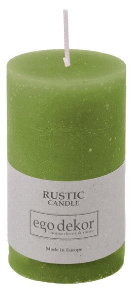 Zielona świeczka Rustic candles by Ego dekor Rust, 38 h