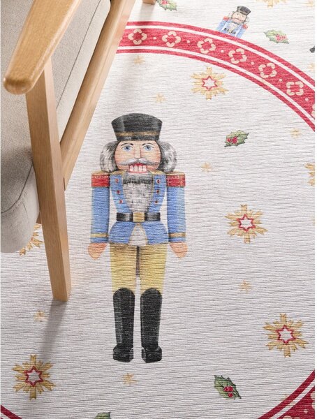 Czerwony okrągły dywan ze świątecznym motywem ø 160 cm Toy's Delight Nutcracker – Villeroy&Boch